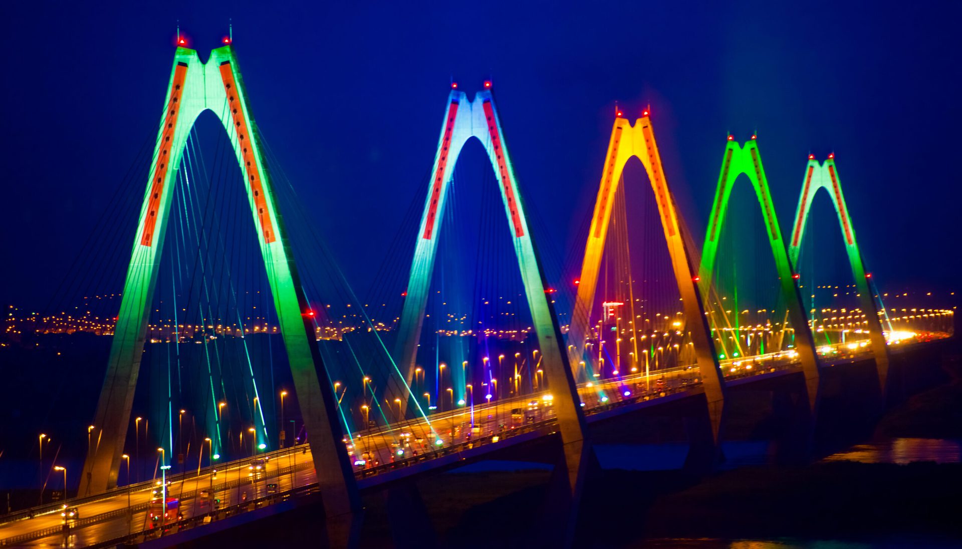 SunCity Nhat Tan Bridge at night 2016 scaled